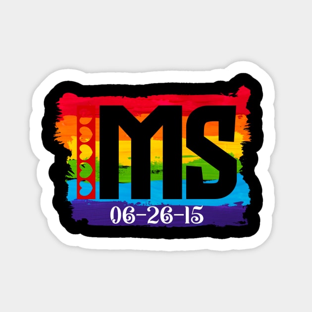 Mississippi Gay Marriage Sticker by Blood Moon Design